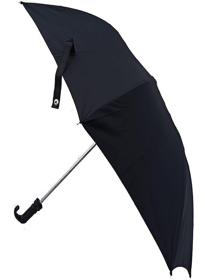 Ephemeral Umbrella for rain and sunshine, Strong and windproof with deep black colours is suitable for men, women, boys, girls, and kids. Unfold or Two fold black umbrellas. - Image 1